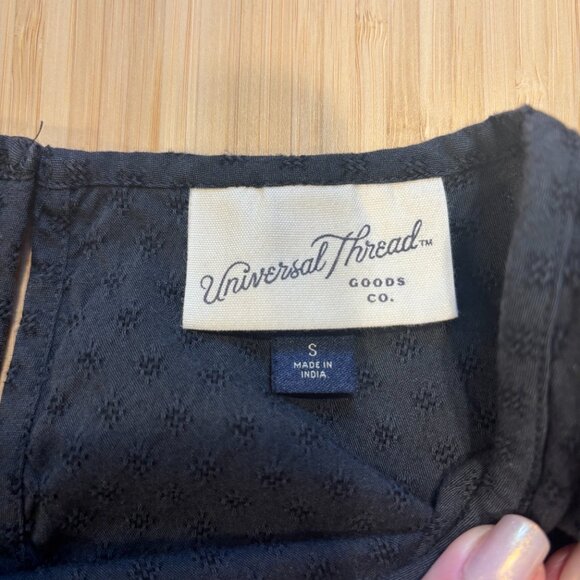 Universal Thread Peasant Dress Black Size Small Long Sleeve Cottagecore Boho - Picture 6 of 8